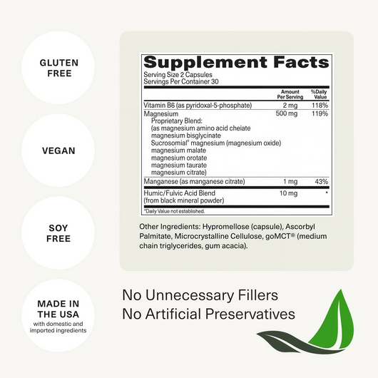 BIOptimizers Magnesium Breakthrough 500mg, 7 Forms of Magnesium 30 Capsules Glycinate, Malate, Citrate & More for Restful Sleep, Stress Resilience & Muscle Recovery