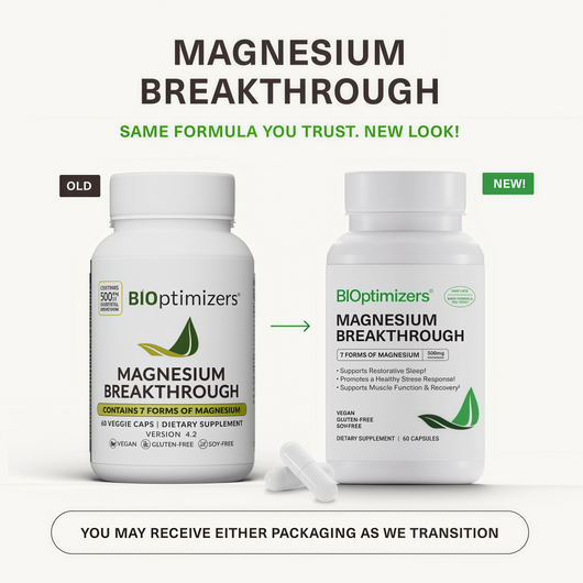 BIOptimizers Magnesium Breakthrough 500mg, 7 Forms of Magnesium 30 Capsules Glycinate, Malate, Citrate & More for Restful Sleep, Stress Resilience & Muscle Recovery